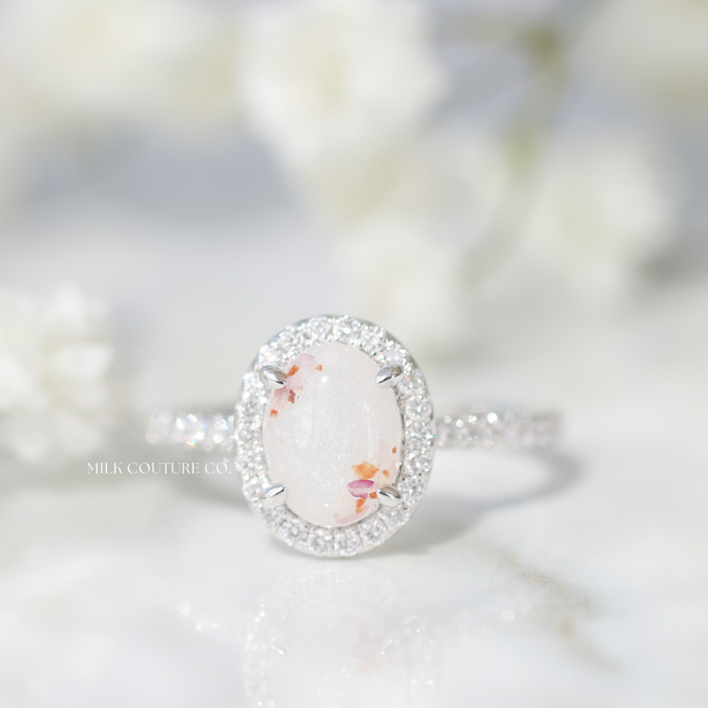 The Evangeline Breastmilk Keepsake Ring by Milk Couture