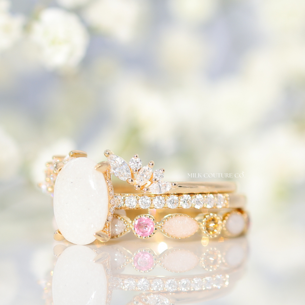 Heirloom opal engagement online rings