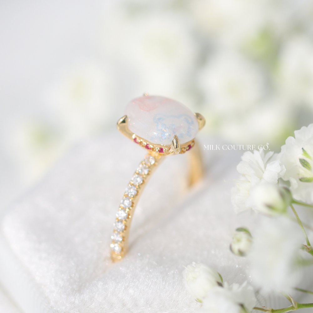 Custom Birthstone Hidden Halo Upgrade