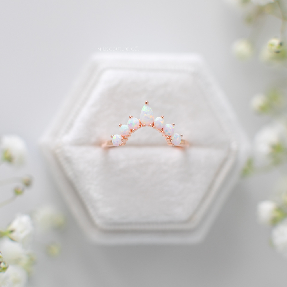 Load image into Gallery viewer, The Aurora Crown Stacking Ring
